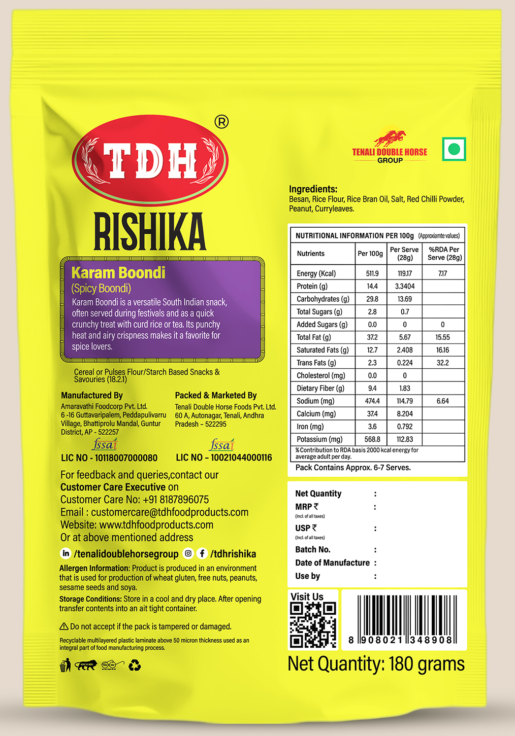 KARAM BOONDI 180 GRAMS