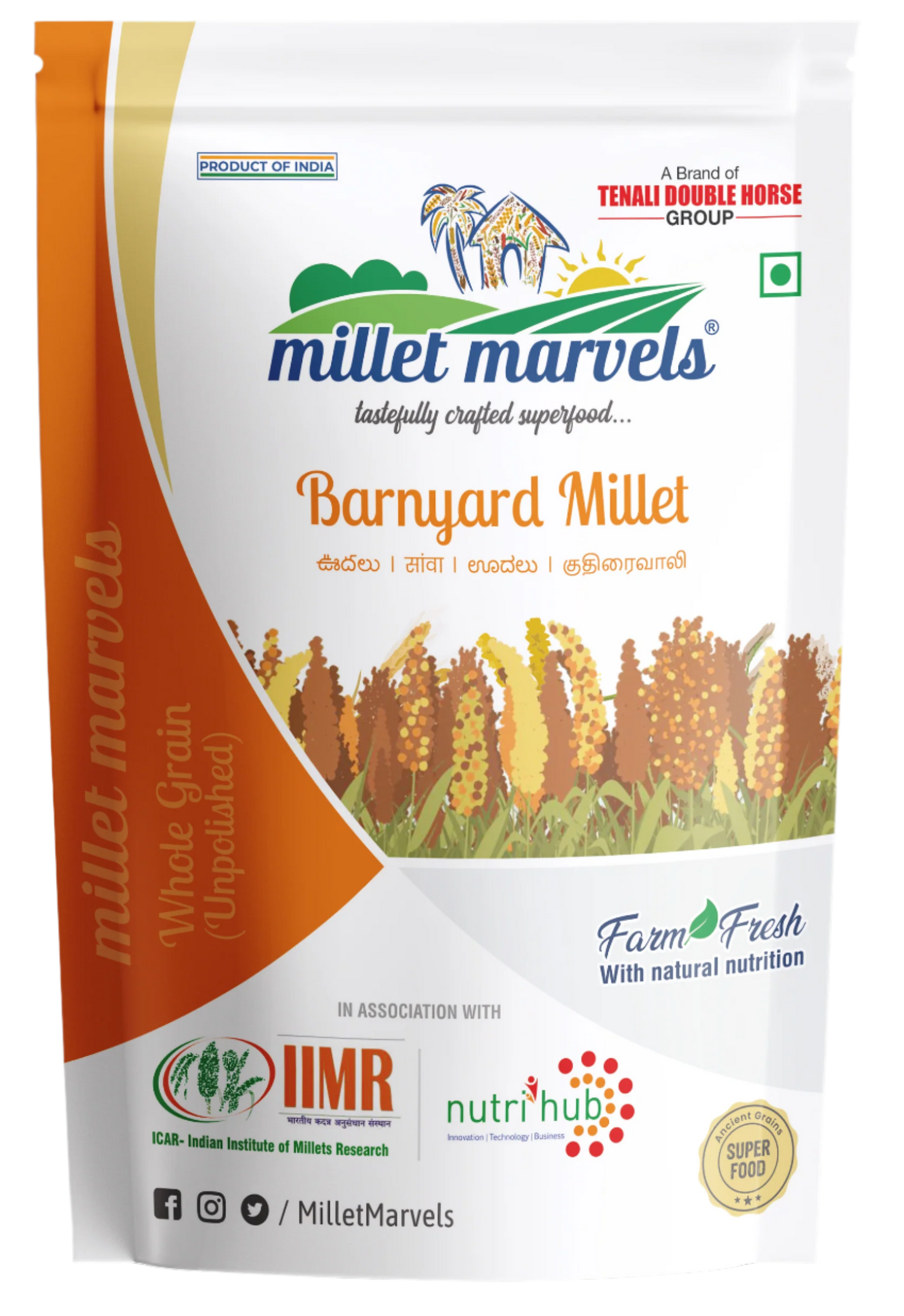 Barnyard Millet Grains 500gms ( Vacuum packed )
