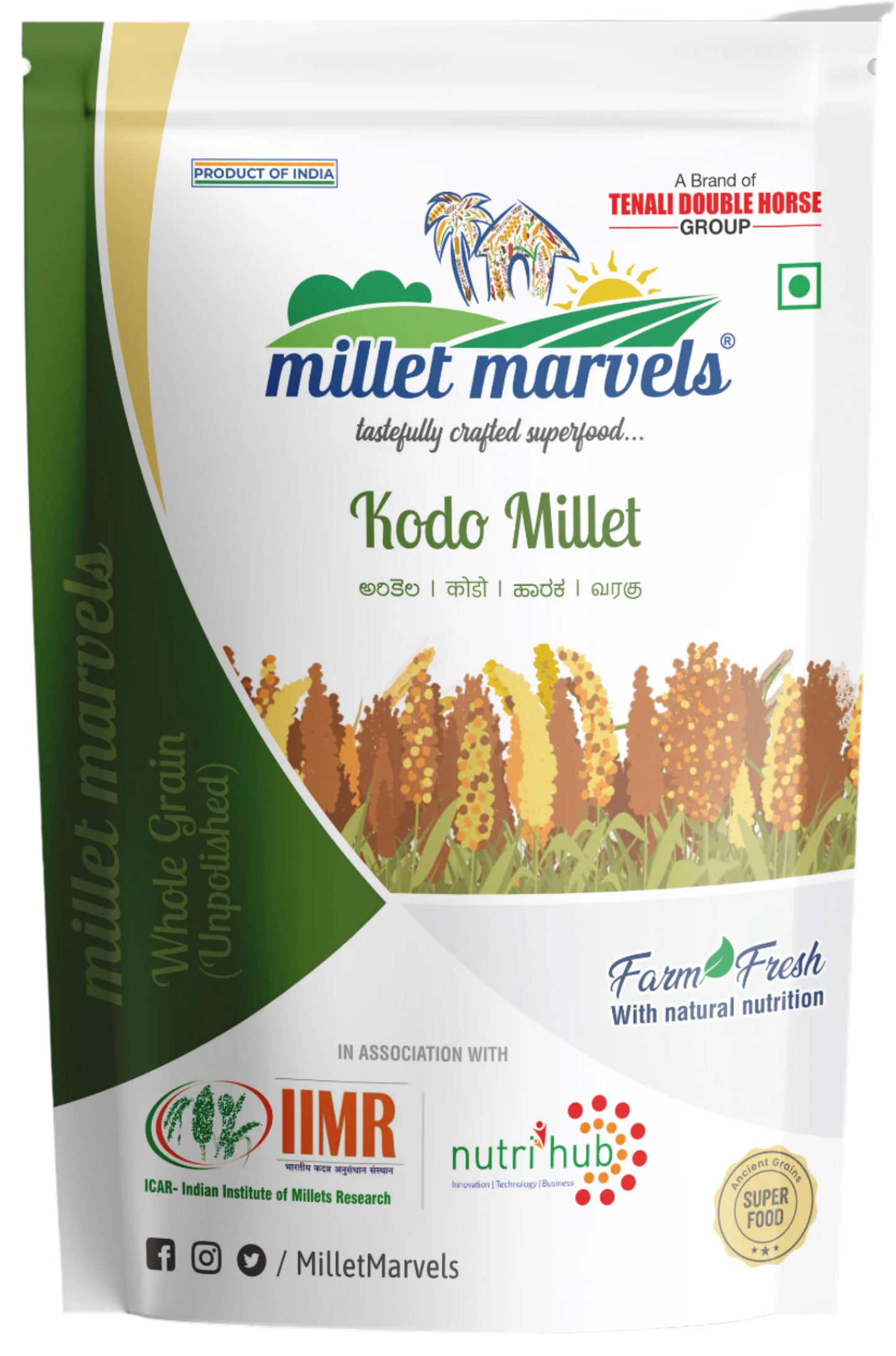 Kodo Millet Grains 500gms ( Vacuum packed )