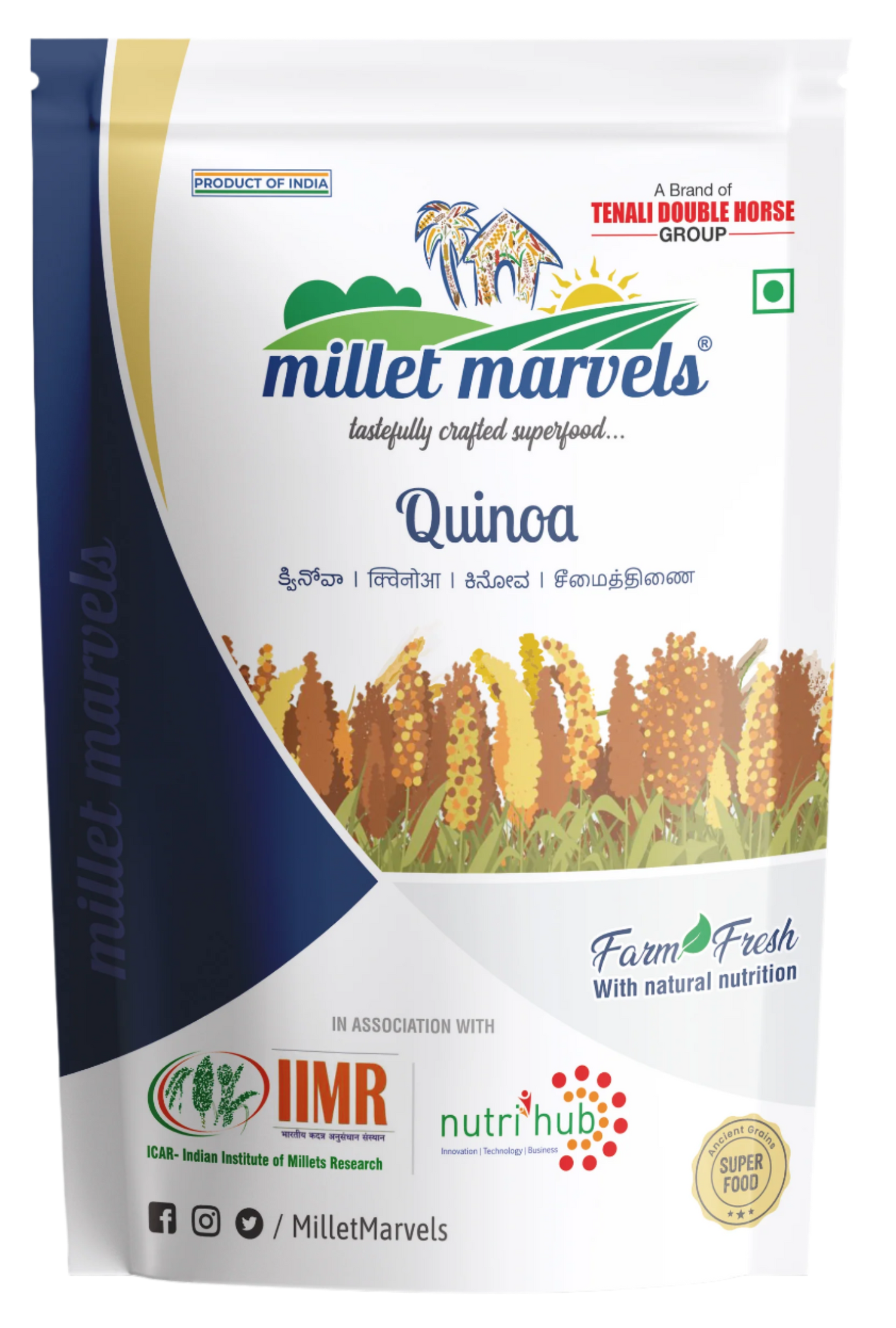 Quinoa Millet Grains 500gms ( Vacuum packed )
