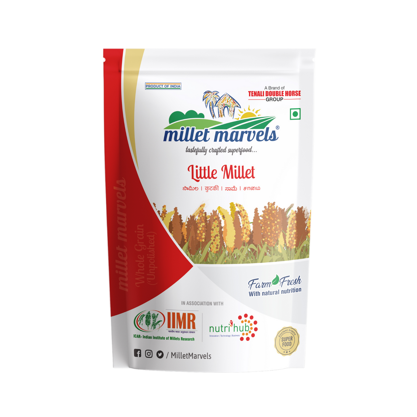 Millet Marvels Little Miller packaging on a white background