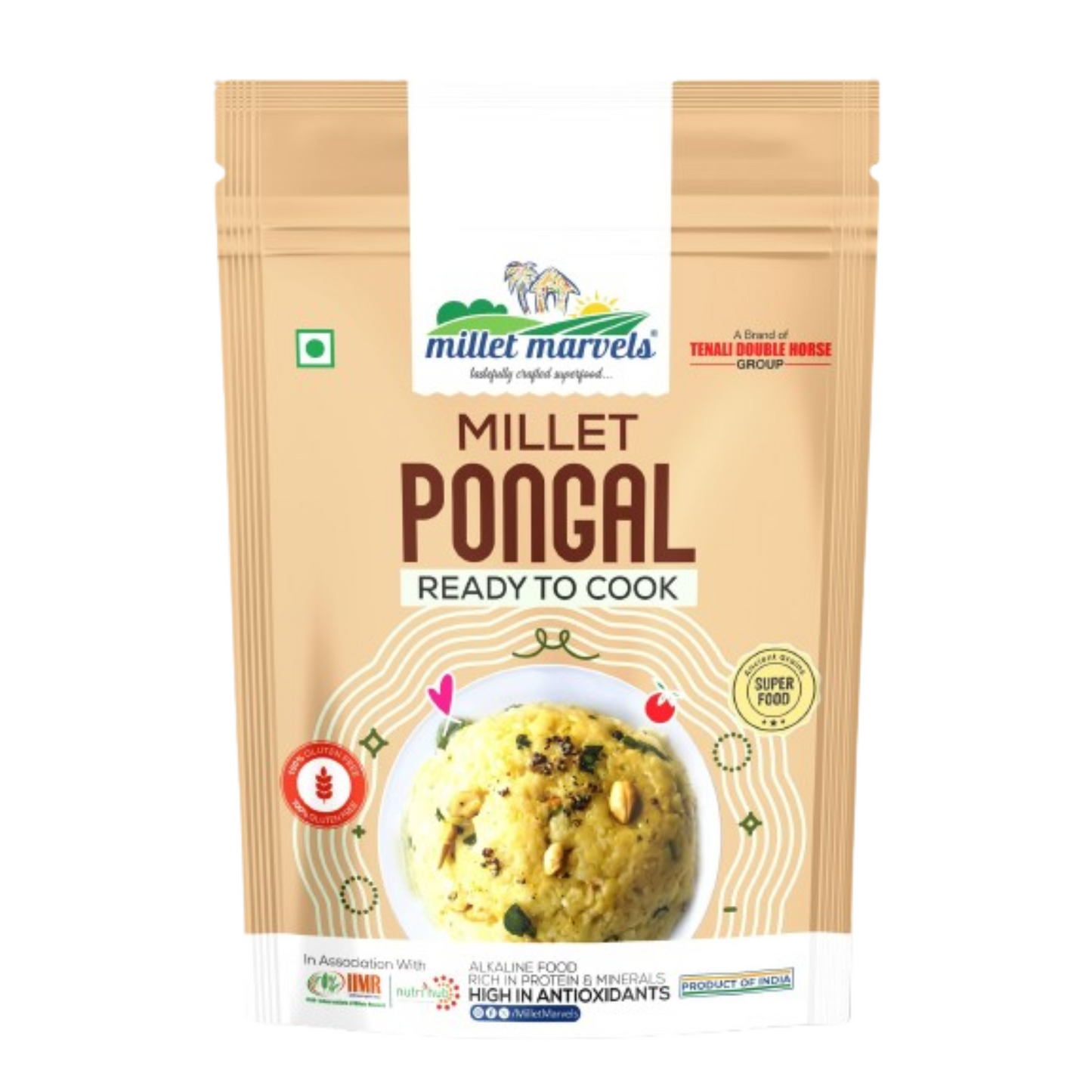 Millet Marvels Millet Pongal packaging on a white background