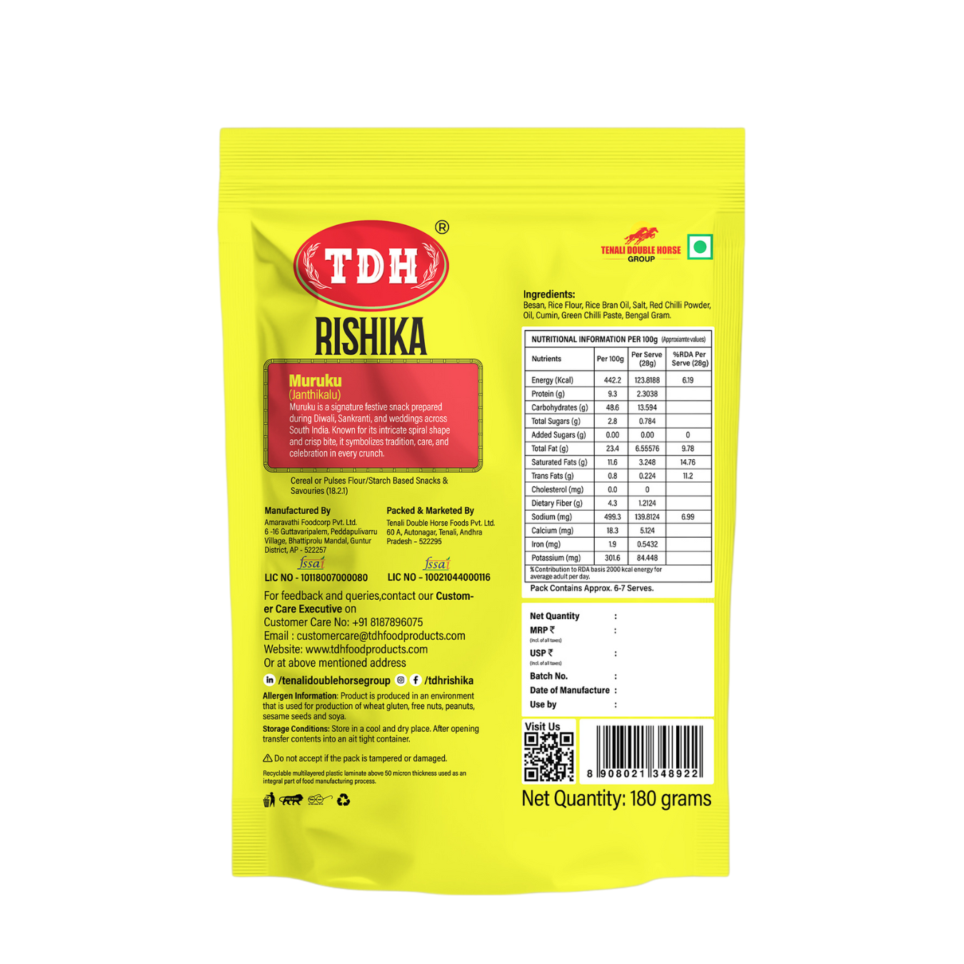 TDH Foods Murukulu Rear image