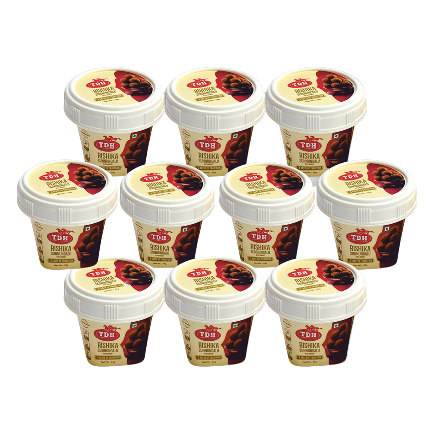Multiple containers of TDP Doshika on a white background