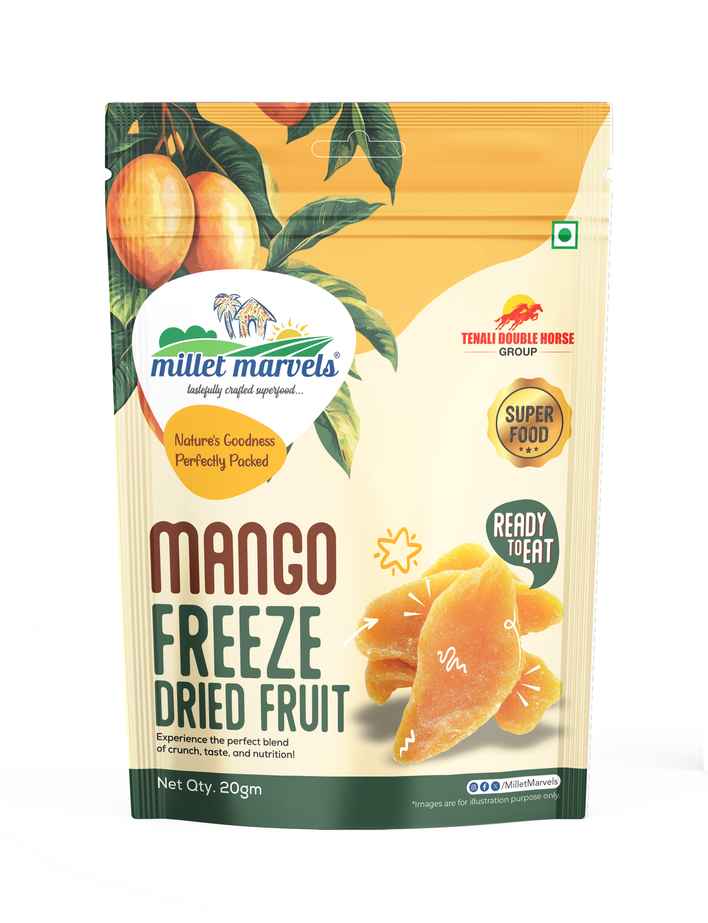 Mango Freeze Dried Fruit – 100% Natural Crispy Superfruit Snack