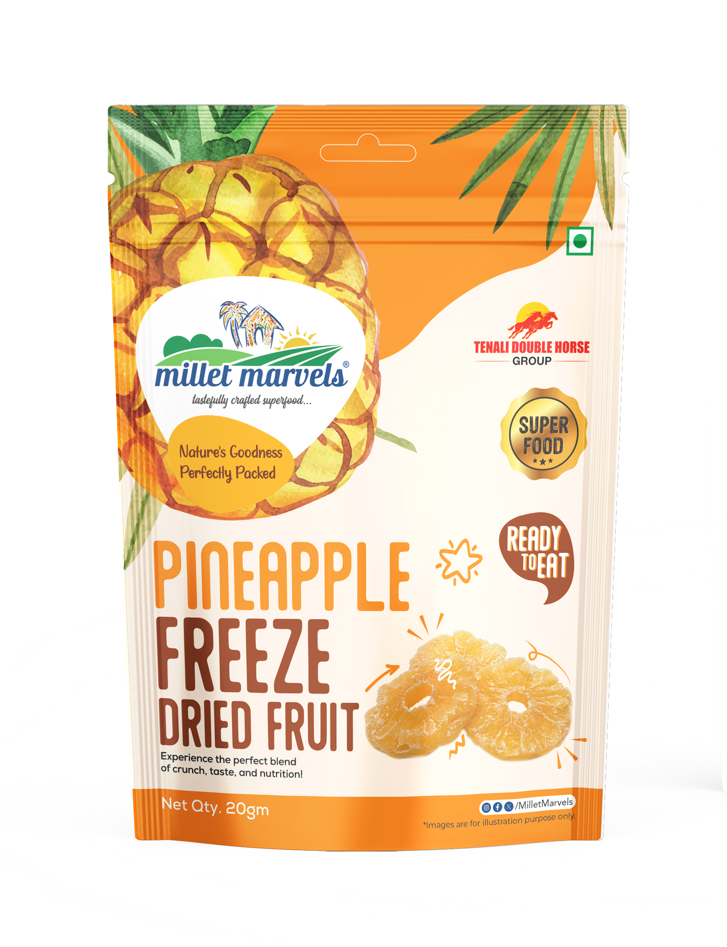 Pineapple Freeze Dried Fruit – 100% Natural Crispy Tropical Snack