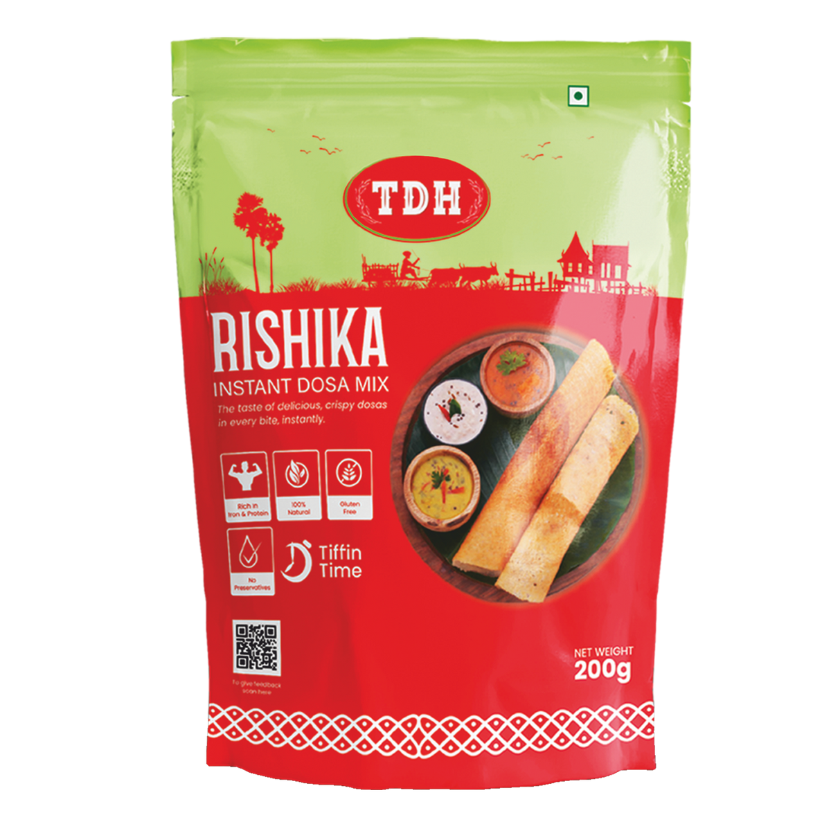 TDH Instant Dosa Mix 200g | Quick & Easy South Indian Dosa Batter ...