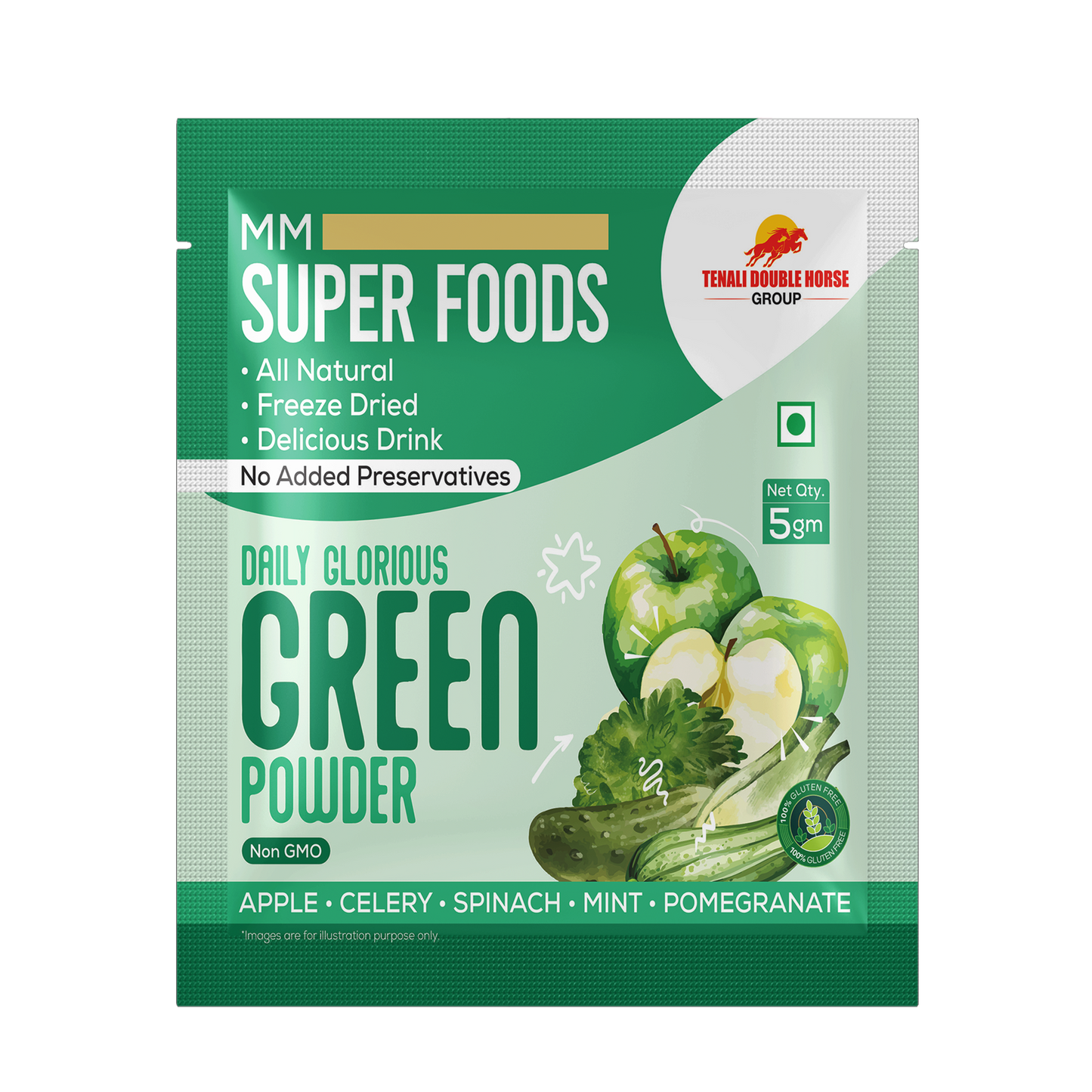Daily Glorious Green Powder – Freeze Dried Super Greens Blend (10 Sachets Box)