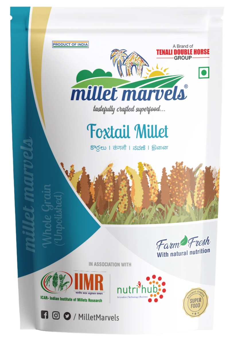 Foxtail Millet Java Foxtail Millet Grains 500gms ( Vacuum packed ) – Tenali Double Horse