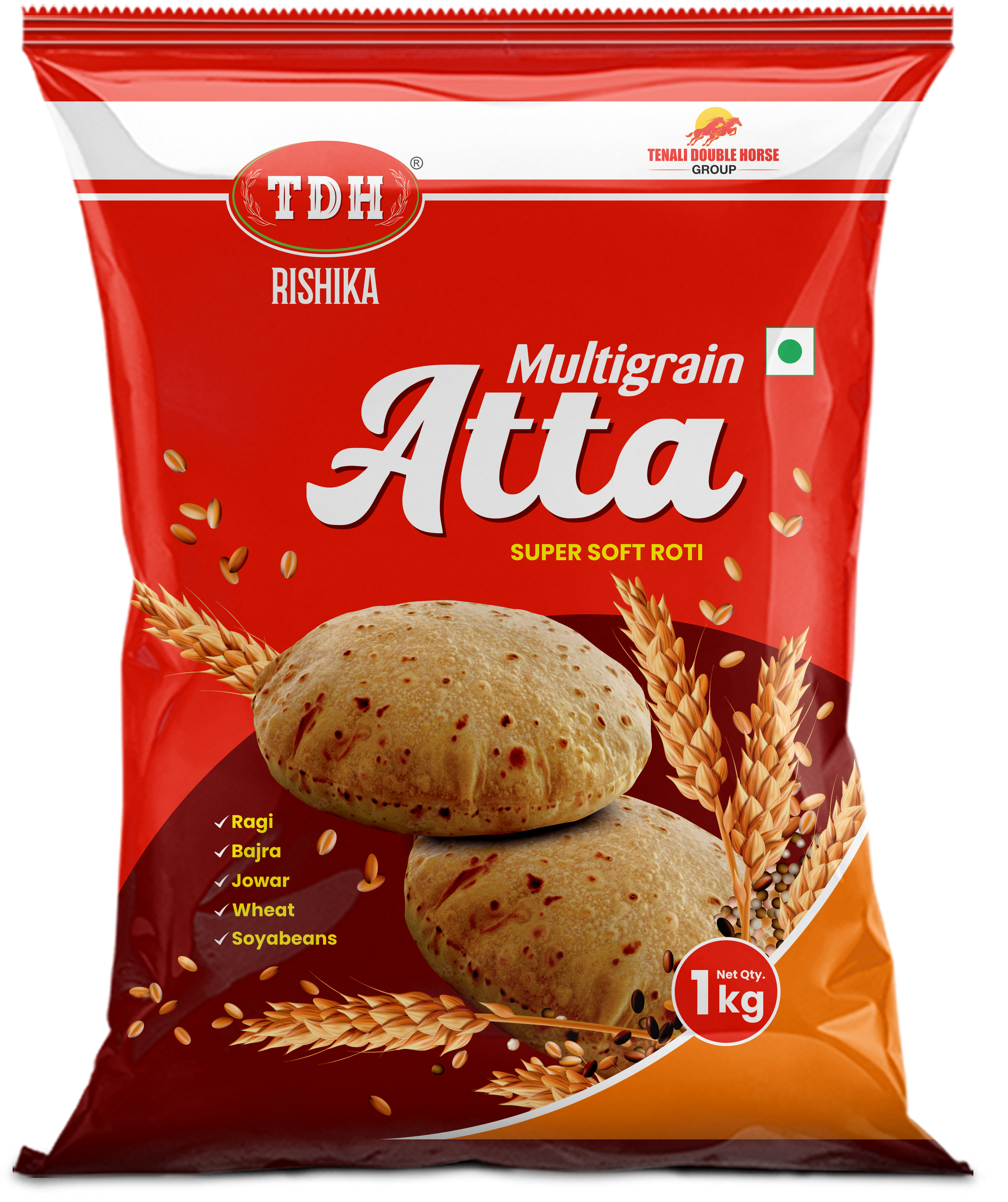 MULTI GRAIN ATTA 1 KG – Tenali Double Horse