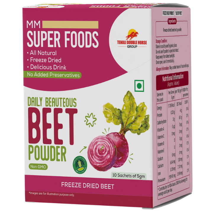 Daily Beauteous Beet Powder – Freeze Dried Beetroot (10 Sachets Box)