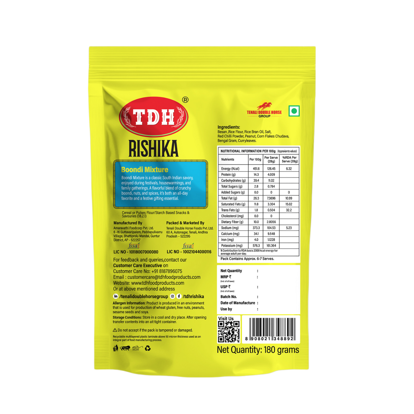 TDH Foods Boondi Mixture 180g