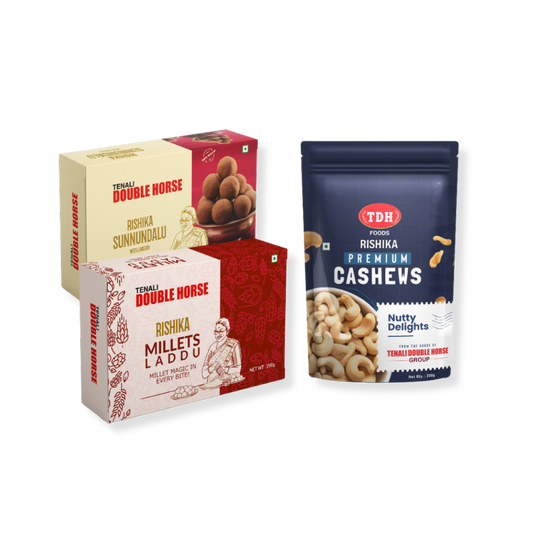 cashew millet laddu urad laddu combo pack