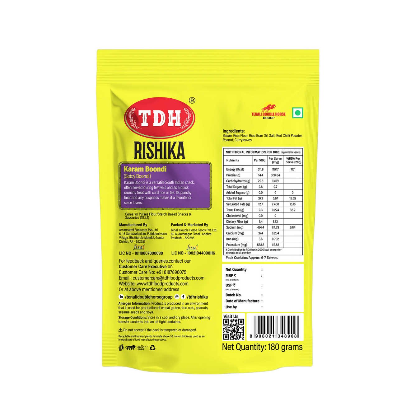 TDH Foods Karaboondi rear image