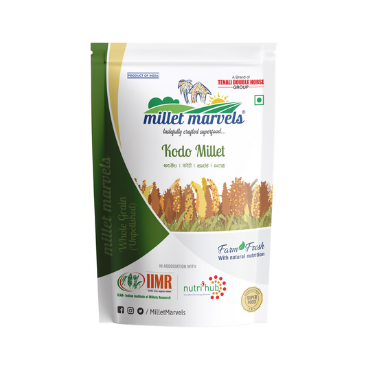 Millet Marvels Kodo Millet packaging on a white background