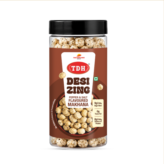 TDH- Desi Zing Pepper & Salt Flavoured Makhana (35 Grams)
