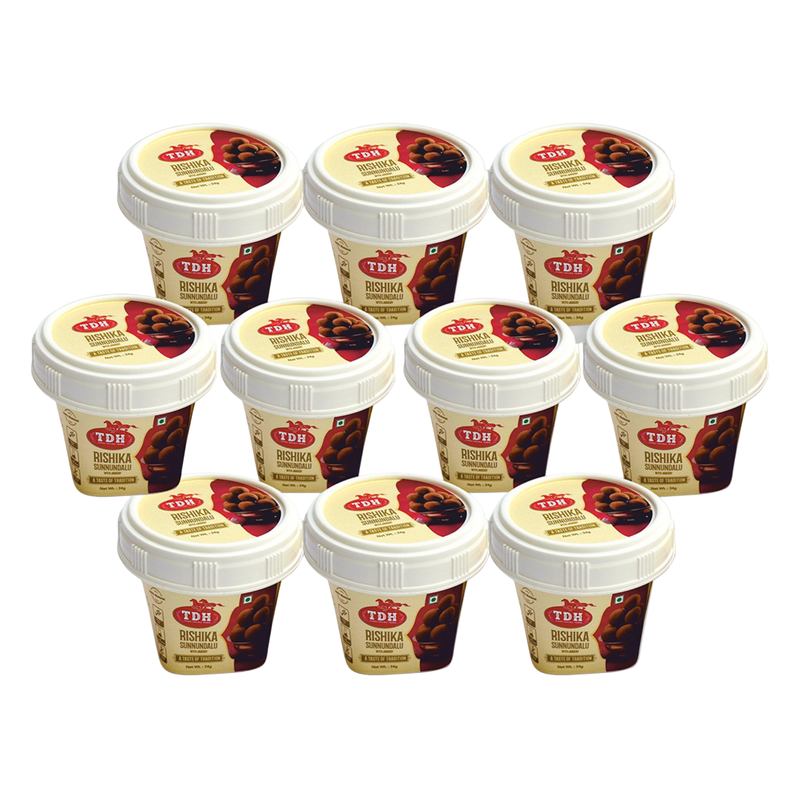 Multiple containers of TDP Doshika on a white background